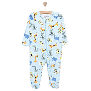 Yenidoğan Erkek  Patikli Tulum Erkek Bebek