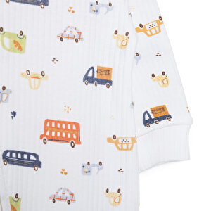 Yenidoğan Erkek Patikli Tulum Erkek Bebek