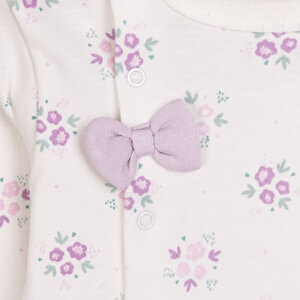 Yenidoğan Flowers Zıbın-Şapka-Patikli Alt 3lü Set Kız Bebek Yenidoğan Flowers Zıbın-Şapka-Patikli Alt 3lü Set Kız Bebek