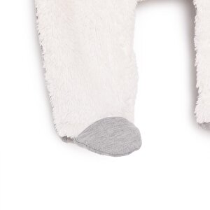 Unisex Yenidoğan Patikli Tulum İki İplik Ayı Fügürlü Peluş Çıtçıtlı Bisiklet Yaka Uzun Kol Unisex Yenidoğan Patikli Tulum İki İplik Ayı Fügürlü Peluş Çıtçıtlı Bisiklet Yaka Uzun Kol