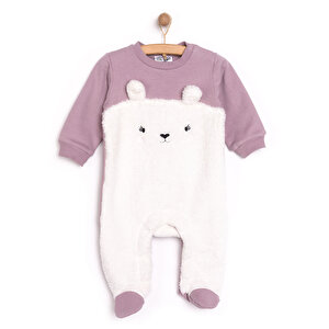 Unisex Yenidoğan Patikli Tulum İki İplik Ayı Fügürlü Peluş Çıtçıtlı Bisiklet Yaka Uzun Kol Unisex Yenidoğan Patikli Tulum İki İplik Ayı Fügürlü Peluş Çıtçıtlı Bisiklet Yaka Uzun Kol