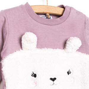 Unisex Yenidoğan Patikli Tulum İki İplik Ayı Fügürlü Peluş Çıtçıtlı Bisiklet Yaka Uzun Kol Unisex Yenidoğan Patikli Tulum İki İplik Ayı Fügürlü Peluş Çıtçıtlı Bisiklet Yaka Uzun Kol