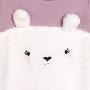 Unisex Yenidoğan Patikli Tulum İki İplik Ayı Fügürlü Peluş Çıtçıtlı Bisiklet Yaka Uzun Kol Unisex Yenidoğan Patikli Tulum İki İplik Ayı Fügürlü Peluş Çıtçıtlı Bisiklet Yaka Uzun Kol