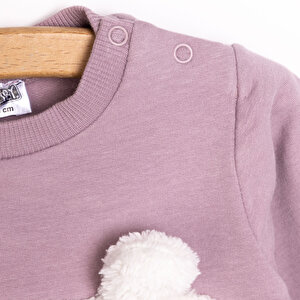 Unisex Yenidoğan Patikli Tulum İki İplik Ayı Fügürlü Peluş Çıtçıtlı Bisiklet Yaka Uzun Kol Unisex Yenidoğan Patikli Tulum İki İplik Ayı Fügürlü Peluş Çıtçıtlı Bisiklet Yaka Uzun Kol