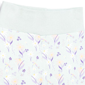 Yenidoğan Geniş Bel Güneş Desenli  2li Patikli Alt Kız Bebek