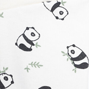 Yenidoğan Geniş Bel Zürafa Desenli 2li Patikli Alt Erkek Bebek