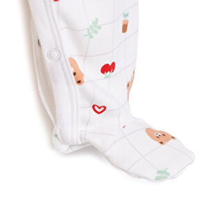 Yenidoğan Hayvanlar Baskılı Kız Tulum-Şapka Kız Bebek