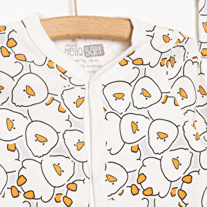 Yenidoğan Hayvanlar Baskılı Kız Tulum-Şapka Kız Bebek Yenidoğan Hayvanlar Baskılı Kız Tulum-Şapka Kız Bebek