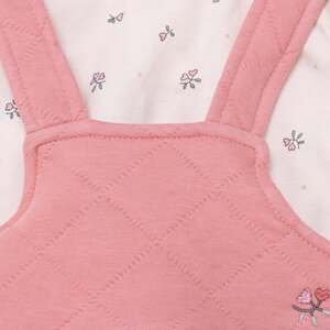 Kız Bebek Yenidoğan Jile-Sweatshirt Petite Fleurs Bebe Yaka Uzun Kol