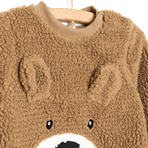 Yenidoğan Kadife Sweatshirt-Patiksiz Alt 2li Takım Erkek Bebek Yenidoğan Kadife Sweatshirt-Patiksiz Alt 2li Takım Erkek Bebek