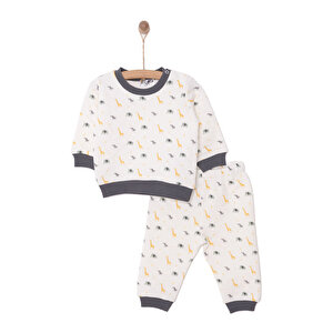 HelloBaby Yenidoğan Sweatshi, Ekru, 3 Ay