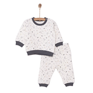 HelloBaby Yenidoğan Sweatshi, Ekru, 3 Ay