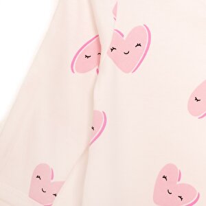 Yenidoğan Kalp Baskılı Kız Tulum-Şapka Kız Bebek Yenidoğan Kalp Baskılı Kız Tulum-Şapka Kız Bebek