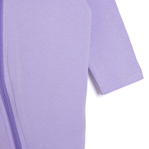 Kız Bebek Yenidoğan 2'li Patikli Tulum %100 Pamuk Fermuarlı Bisiklet Yaka Uzun Kol Ekru Kız Bebek Yenidoğan 2'li Patikli Tulum %100 Pamuk Fermuarlı Bisiklet Yaka Uzun Kol Ekru