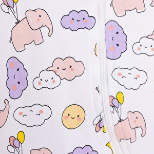 Kız Bebek Yenidoğan 2'li Patikli Tulum %100 Pamuk Fermuarlı Bisiklet Yaka Uzun Kol Ekru Kız Bebek Yenidoğan 2'li Patikli Tulum %100 Pamuk Fermuarlı Bisiklet Yaka Uzun Kol Ekru