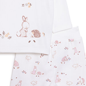 Yenidoğan Kız Bebek Sevimli Tavşan ve Kirpi Zıbın-Şapka Patikli Alt 3lü Set Kız Bebek Yenidoğan Kız Bebek Sevimli Tavşan ve Kirpi Zıbın-Şapka Patikli Alt 3lü Set Kız Bebek