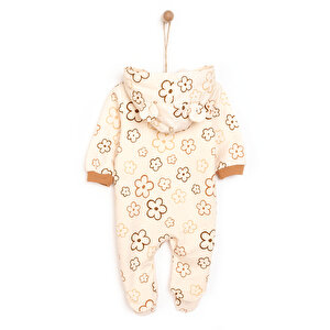 Yenidoğan Kız Kapüşonlu Tulum Kız Bebek