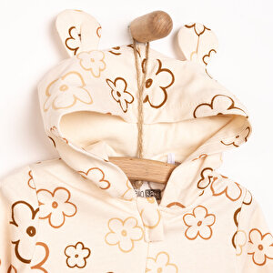 Yenidoğan Kız Kapüşonlu Tulum Kız Bebek