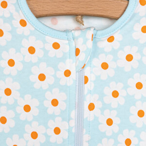 Kız Bebek Yenidoğan Patikli Tulum %100 Pamuk Fermuarlı Bisiklet Yaka Uzun Kol Açık Mavi Kız Bebek Yenidoğan Patikli Tulum %100 Pamuk Fermuarlı Bisiklet Yaka Uzun Kol Açık Mavi