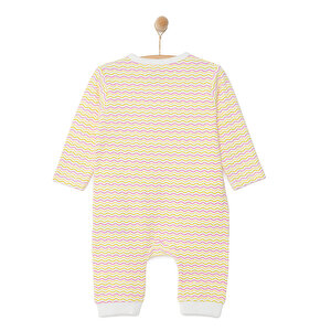 Kız Bebek Yenidoğan Patiksiz Tulum %100 Pamuk Fermuarlı Bisiklet Yaka Uzun Kol Ekru Kız Bebek Yenidoğan Patiksiz Tulum %100 Pamuk Fermuarlı Bisiklet Yaka Uzun Kol Ekru