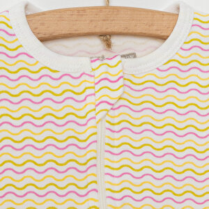 Kız Bebek Yenidoğan Patiksiz Tulum %100 Pamuk Fermuarlı Bisiklet Yaka Uzun Kol Ekru Kız Bebek Yenidoğan Patiksiz Tulum %100 Pamuk Fermuarlı Bisiklet Yaka Uzun Kol Ekru