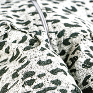 Yenidoğan Leopard Sweatshirt-Kapüşonlu Hırka-Alt 3lü Takım