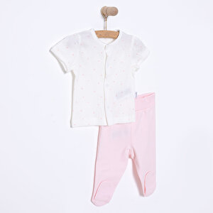 Yenidoğan Mini Heart Kız Hırka-Patikli Alt Kız Bebek