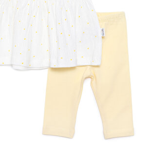 Yenidoğan Mini Heart Tshirt - Tayt Takım Kız Bebek