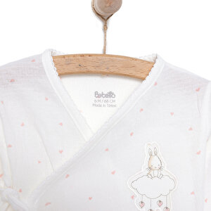 Yenidoğan Mini Heart Zıbın-Şapka-Patikli Alt 3lü Set Kız Bebek