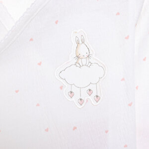 Yenidoğan Mini Heart Zıbın-Şapka-Patikli Alt 3lü Set Kız Bebek