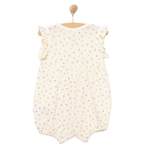 Yenidoğan Organic My Mushroom Kısa Tulum Kız Bebek