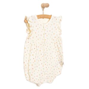 Yenidoğan Organic My Mushroom Kısa Tulum Kız Bebek