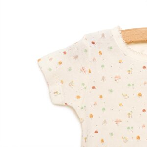 Yenidoğan Organic My Mushroom Kız Body-Patikli Alt Kız Bebek Yenidoğan Organic My Mushroom Kız Body-Patikli Alt Kız Bebek