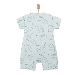 Yenidoğan Organic Sleepy Cat Uni Kısa Tulum Unisex Yenidoğan Organic Sleepy Cat Uni Kısa Tulum Unisex