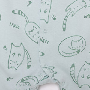Yenidoğan Organic Sleepy Cat Uni Kısa Tulum Unisex Yenidoğan Organic Sleepy Cat Uni Kısa Tulum Unisex