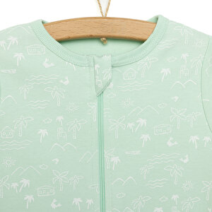 Erkek Bebek Yenidoğan Patikli Tulum %100 Pamuk Fermuarlı Bisiklet Yaka Uzun Kol Mint Erkek Bebek Yenidoğan Patikli Tulum %100 Pamuk Fermuarlı Bisiklet Yaka Uzun Kol Mint