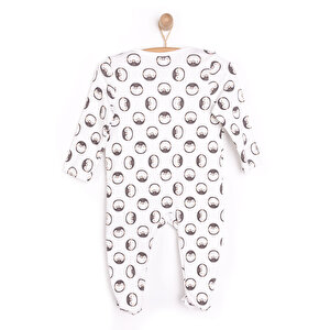 Kız Bebek Yenidoğan Patikli Tulum İnterlok Fermuarlı Ekru Kız Bebek Yenidoğan Patikli Tulum İnterlok Fermuarlı Ekru