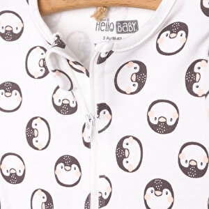 Kız Bebek Yenidoğan Patikli Tulum İnterlok Fermuarlı Ekru Kız Bebek Yenidoğan Patikli Tulum İnterlok Fermuarlı Ekru