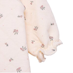 Kız Bebek Yenidoğan Patikli Tulum Petite Fleurs Fırfırlı Yaka Uzun Kol Patikli Paça Kız Bebek Yenidoğan Patikli Tulum Petite Fleurs Fırfırlı Yaka Uzun Kol Patikli Paça