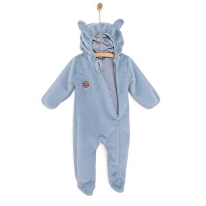 Yenidoğan Peluş Patikli Tulum Erkek Bebek