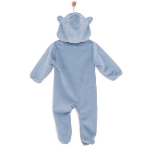 Yenidoğan Peluş Patikli Tulum Erkek Bebek