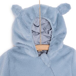 Yenidoğan Peluş Patikli Tulum Erkek Bebek