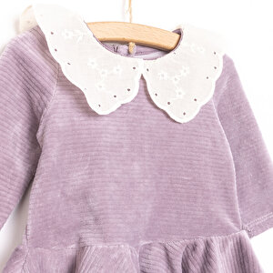 Yenidoğan Perfect Kadife Elbise Kız Bebek