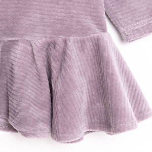 Yenidoğan Perfect Kadife Elbise Kız Bebek