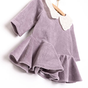 Yenidoğan Perfect Kadife Elbise Kız Bebek