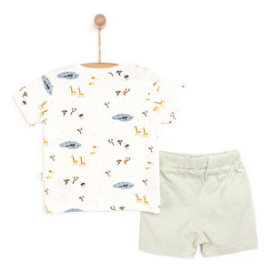 Yenidoğan Safari Tshirt-Şort 2li Takım Erkek Bebek Yenidoğan Safari Tshirt-Şort 2li Takım Erkek Bebek