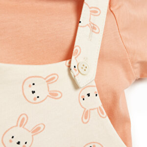 Yenidoğan Salopet-Tshirt Kız Bebek