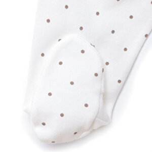 Kız Bebek Yenidoğan 5'li Hastane Çıkışı %100 Pamuk Çıtçıtlı Yaka Uzun Kol Patikli Ekru