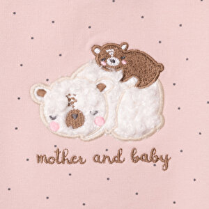 Kız Bebek Yenidoğan Mother And Baby Sweatshirt-Patiksiz Alt Bisiklet Yaka Uzun Kol Patiksiz Paça