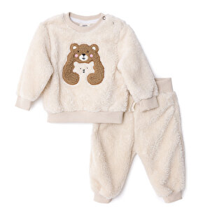 Midimod Yenidoğan Sweatshirt, Ekru, 3 Ay
